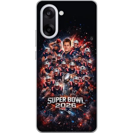 Kompatibelt Mobildeksel til OnePlus Nord CE5 Super Bowl 2026 plakat med New England Patriots og NFL-trofe i eksplosiv sportsdesign