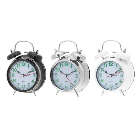 Väckarklocka med självlysande siffror och tyst urverk – 11 cm