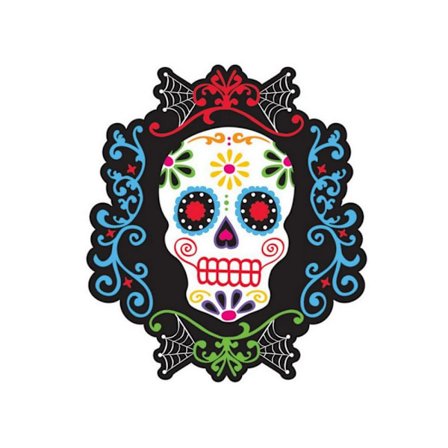 Amscan Day Of The Dead Halloween Cut Out One Size Multicoloured
