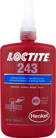 Loctite 243 Gänglåsning medelhög styrka 250 ml, Kemteknik