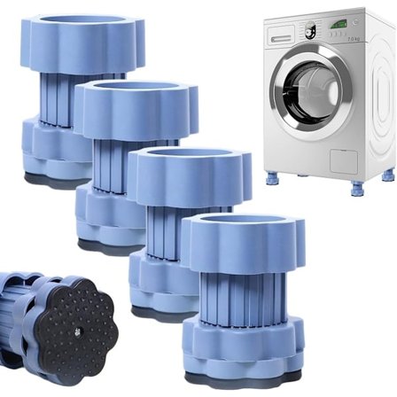 Vaskemaskine Booster Pads 4-pak Skridsikre Stødsikre Monteringsgummimåtter til Frontbetjente Vaskemaskiner og Køleskabe