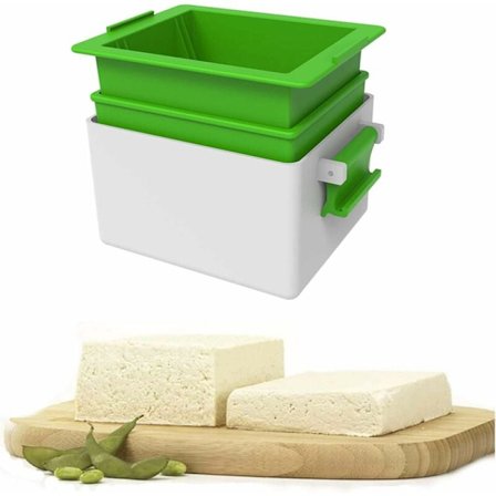 Tofu-presser, Tofu-presser, Ost-presser, DIY Tofu-presser, Plast Tofu-presser (Hvid - Grøn)