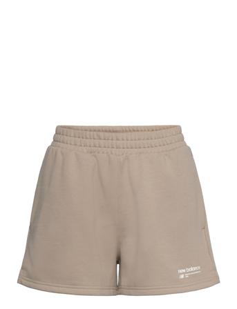 Linear Heritage French Terry Short Sport Shorts Sweat Shorts Beige New Balance