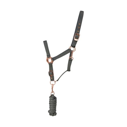 Hy Rose Gold nosgrimma och ledrep Cob Grå/Rose Gold