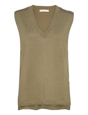 Srmarla V-Neck Loose Fit Knit Vest Green Soft Rebels