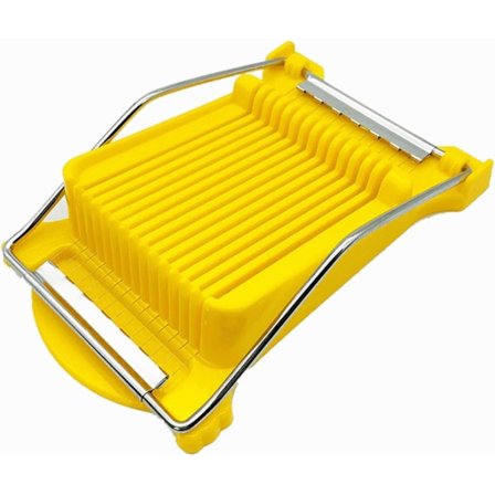 304 Rustfrit Stål Multifunktionel Grøntsagsskærer, 5,5 mm 14-Tråds Æg & Frugt Skærer til Køkkenforberedelse (Gul)