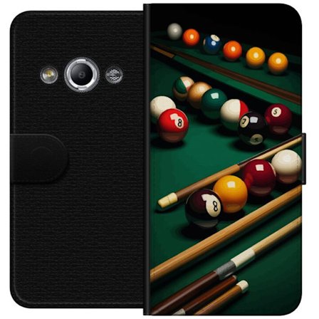 Yhteensopiva Lompakkokotelo Samsung Galaxy Xcover 3 Pool biljardi pallo peli snooker 8 ball rack retro urheilu suunnittelu vihreä pöytä klubi baari