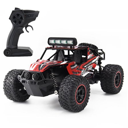 Fjernbetjent bil, 1:16 RC bil med LED-lys, 2,4 GHz høj hastighed 20 km/t Off-Road