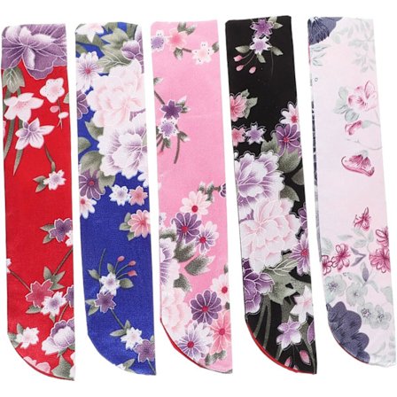 Retro Håndvifte Taske Sæt med 5 Sammenfoldelige Håndholdte Vifter Vifte Taske Beskyttende Pose