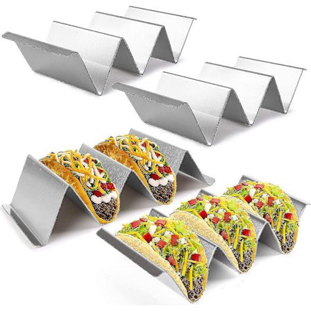 4 Pakker Tacoholdere Stål Stativ Skuff Stil