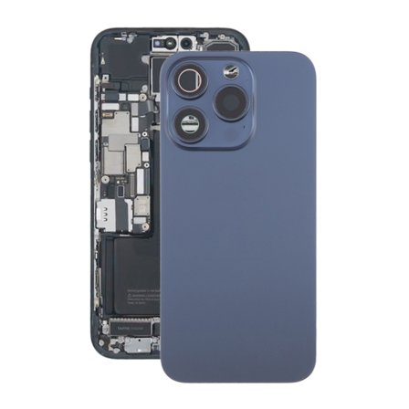 iPhone 15 Pro Max Baksida Glas med Magnet och Kameralins - Bl...