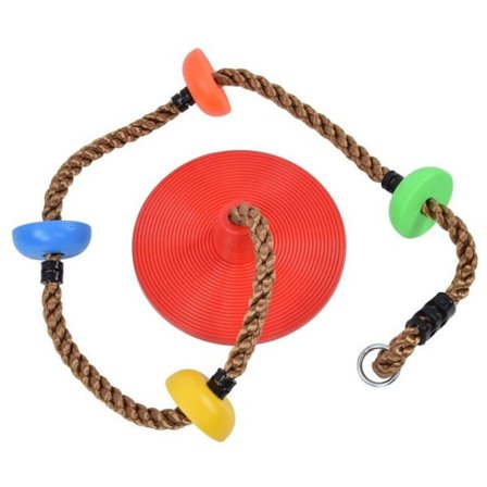 Heavy Duty Plast Swing Sete Innendørs og Utendørs Klatring Tau med Skive Swing