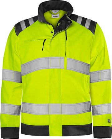 Fristads 4067 GPLU Hi-vis jakke Høj synlighed gul/sort Hi-Vis gul/sort, Tøj