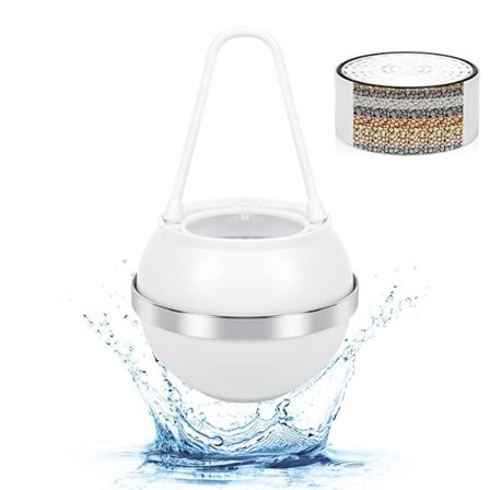 Hængende hane- og brusefilter – 10-trins vandfilter til badekar og brusebad, fjerner klor og urenheder_OF