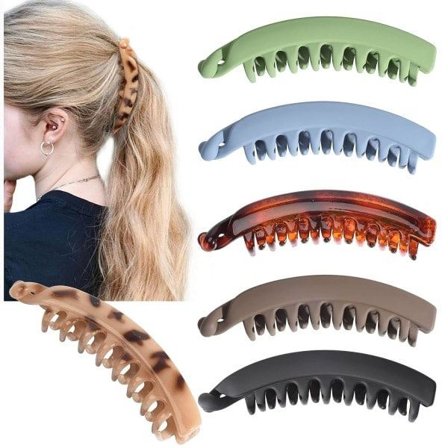 Bananaklemmer Hår 6 ST Store Hårtilbehør for Tykt Hår