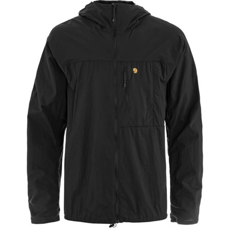 Fjällräven Men's Bergtagen Windshell Jacket in Black | Size: Small, Polyamide