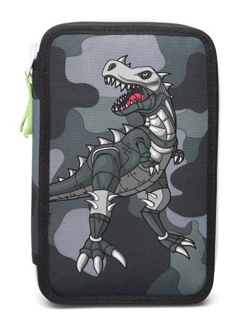 Beckmann Norway Three-Section Pencil Case - Camo Rex - Black - ONE SIZE