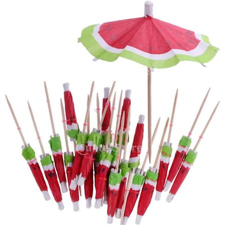 150 stk. Cocktail Vandmelon 10cm, Papir Cocktail Dekoration 150 stk. Drikke Vandmelon til Cocktail Tropiske Drikke Frugt Etiket Vin Etiket Assorterede