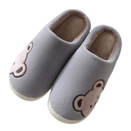 Unisex Flat Fuzzy Tofflor Slip On House Skor