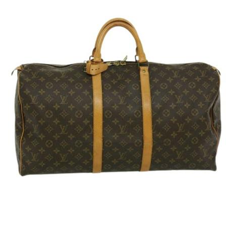 Louis Vuitton Vintage, Pre-owned Canvas Keepall Bruin, Dames, Maat:ONE Size
