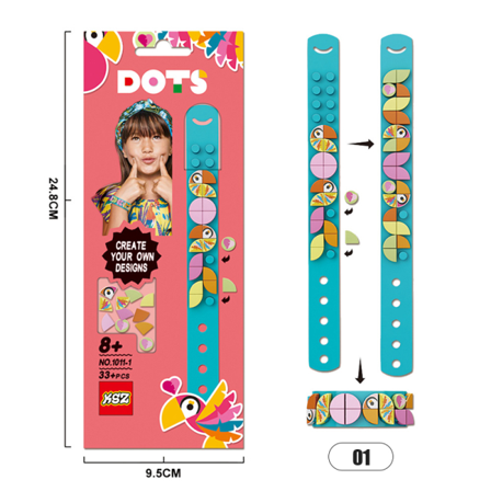Creative Diy Dots Bricks Barnarmband Armband Justerbar Len