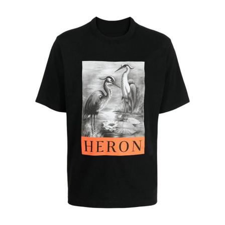 Heron Preston, T-Shirt With Print Zwart, Heren, Maat:L