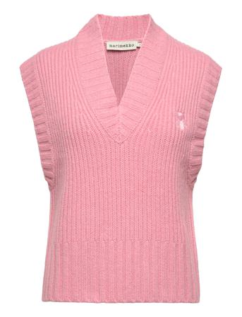 Sigdis Unikko Placement Vests Knitted Vests Rosa Marimekko