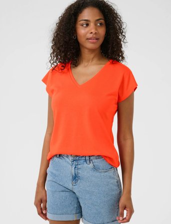 Kaffe Kalise T-Shirt - Orange - M