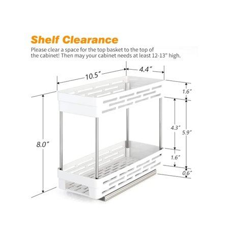 Dubbellager Plast Förvaring Arrangör Utdragbar Kryddning Flaska Kryddburk Förvaring Rack Hyllor