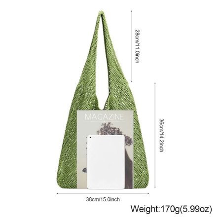 Skuldertasker Hæklet taske GRØN