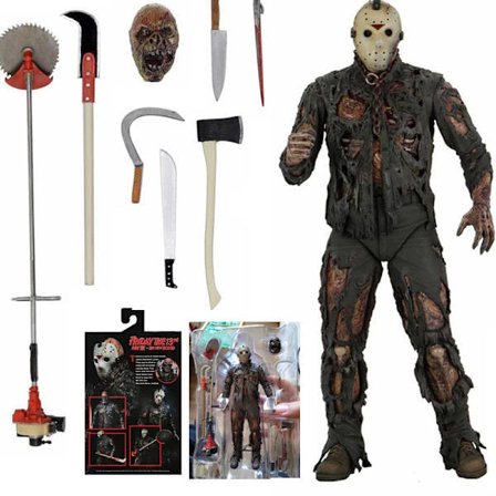NECA Friday the 13th Figur Legetøj Freddy Jason Voorhees Blodig Action Figur Jason Samlerobjekt Model Jule Halloween Gaver