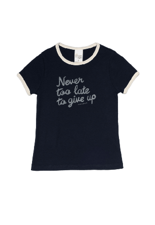 Nudie Jeans Eve Ringer Too Late T-Shirt Blueberry T-shirts Dam Blå M