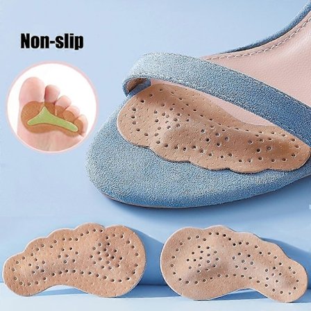 Lær Forfot Pad for Dame Sandaler Høyhælte Sklisikre Sko Innlegg Anti Sklilapper (Fww)