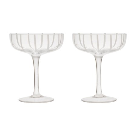 Oyoy living design Mizu samppanjamalja 2 kpl, clear