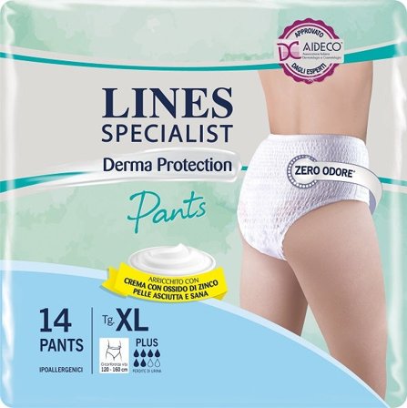 Pannolone per Incontinenza Lines Specialist Derma Pants Plus xl