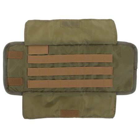 Fluebinding verktøyveske rullet opp fiskeverktøyveske stoff fiskeverktøy wrap veske bærbar fluebinding verktøyveske (42.00X32.00X0.40CM, som vist på 