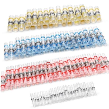 IC 100 stk SST-S21 flerfarvet anti-læk flamskyddet krympe-slange vandtæt krympe-svejsring terminal varme krympe-slange