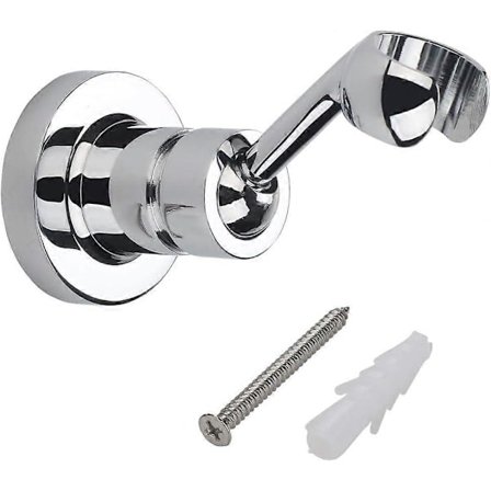 Brusehovedholder - Bruseholder Beslag Kobber Vægbeslag til Håndholdt Brusehoved og Standard Bruseslange Krombelagt 360 Graders Justerbar