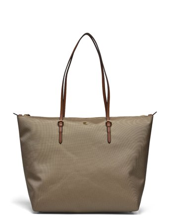 Lauren Ralph Lauren Nylon Large Keaton Tote Bag - Beige - ONE SIZE