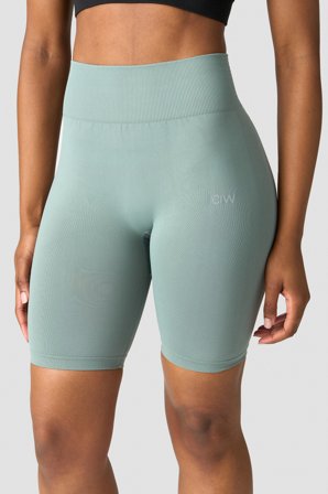 ICANIWILL - Define Seamless Biker Shorts Wmn Fog Grey - Shortsit - Naiset - Treenivaatteet ICIW:ltä