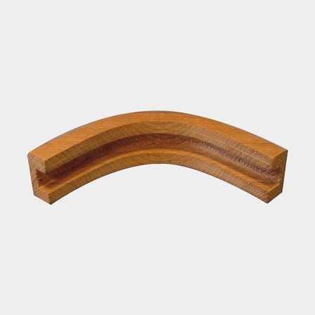 Mahogany trim, U-profile, for corners, 50 mm / 90o, 16 x 7 mm, with groove on the outside