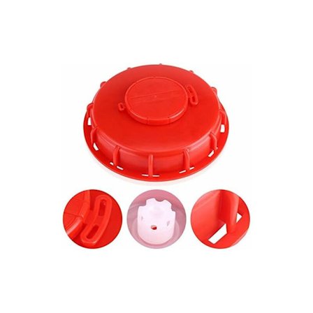 IBC Tankdeksel, IBC Tote Deksel Kap for Flytende Vann Tank, Rød Plast 163mm