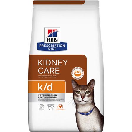 Hill's Prescription Diet Feline - k/d Kidney Care Chicken - Dry Cat Food 3 kg - Katt - Kattefôr & kattemat - Veterinærfôr for katt - ZOO.no