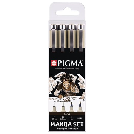 Sakura Pigma Sepia Manga 4er-Set