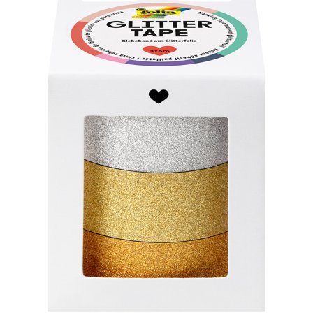 Folia Glitter-Tape Goud 3-pack