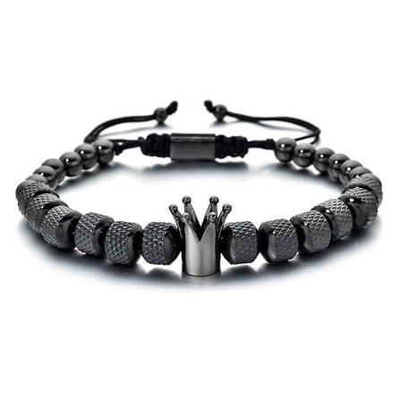 To My Man Straighten Up Your Crown King Charm Bracelet Mens Jewelry Gifts