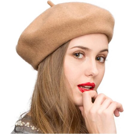Women Wool Beret Hat French Style, Artist Hat, Wool Beret Hat French Style Beanie Hats Fashion Ladies Beret Caps For Women Girls Lady, Women Men Wool