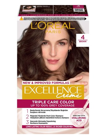 L'Oréal Paris L'oréal Paris Excellence Color Cream Kit 4 Brown - Nude - ONE SIZE