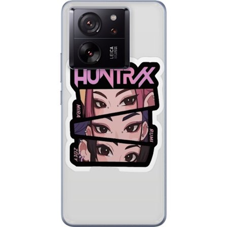 Yhteensopiva Puhelinkuori Xiaomi 13T Pro K-pop-inspiroitunut futuristinen tyttöryhmä neonvaloissa ja kosminen sci-fi-kohtaus