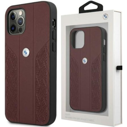 BMW BMHCP13LRSPPR veske iPhone 13 Pro/13 6.1 rød/rød hard veske Leather Curve Perforate